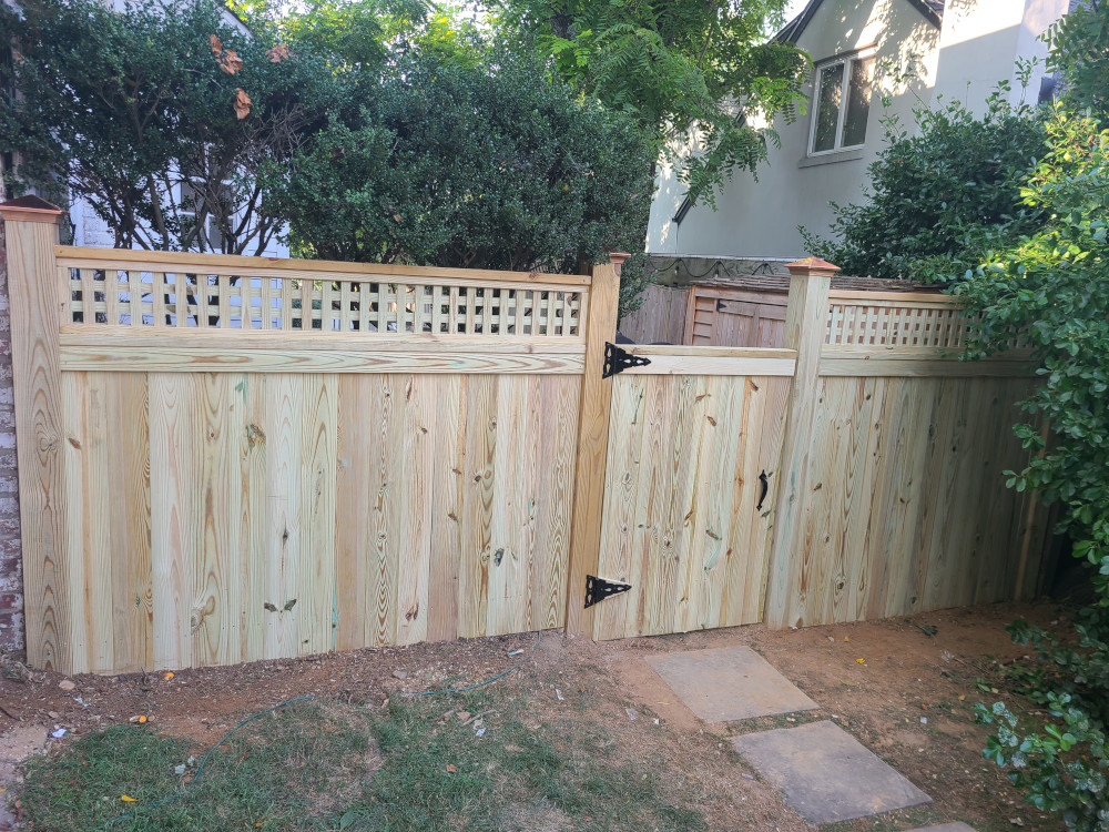 Wooden fence and gate