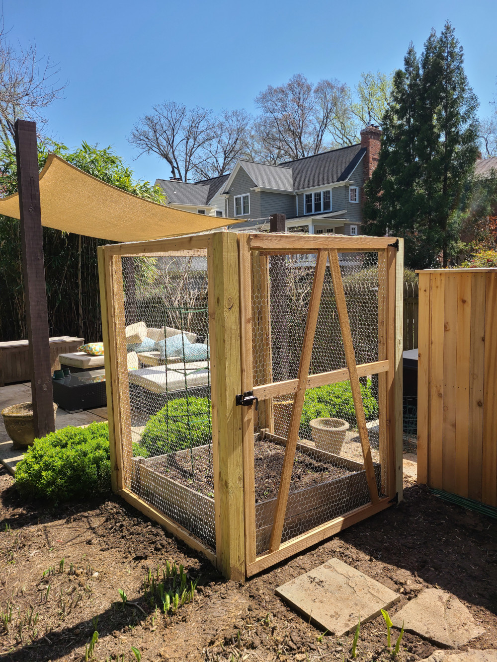 Wooden garden enclosure